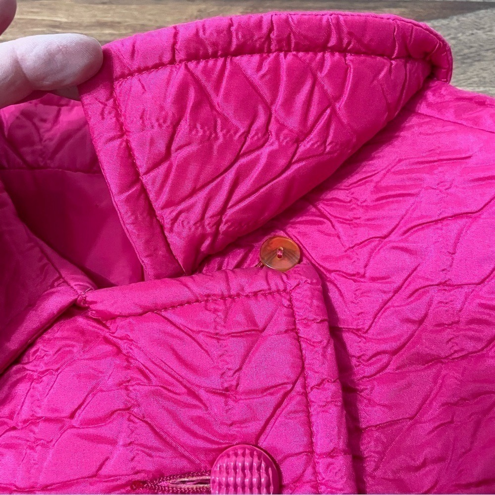 Vintage La Sport Dupont Zepel 70s All Weather Button Down Hot Pink Trench Coat‎ - Picture 7 of 16